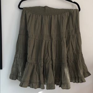 Anthropologie Olive Fairy Skirt